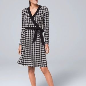 REVERSIBLE HOUNDSTOOTH/BLACK DRESS